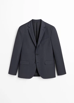 Пиджак из шерсти Massimo Dutti 2001220801c44 48 серый (100001729)