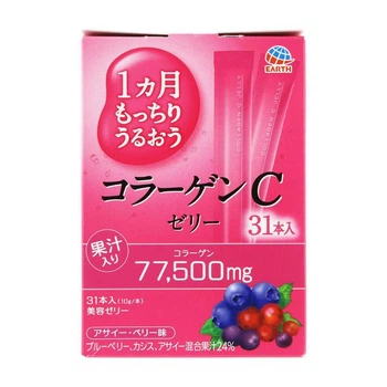 EARTH CHEMICAL Collagen C Jelly колагенове желе з вітаміном С (лісові ягоди), 31 стік