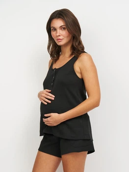 Пижама для беременных и кормящих мам, домашний комплект Koko boutique S/M чёрный
