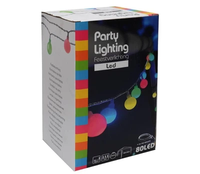 Гірлянди -кульки Decorative 19 M 80 LED,різнокольорові
