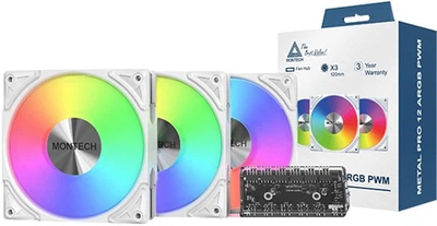 Кулер MONTECH METAL PRO 12 ARGB 3 PACK (W)