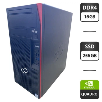 Компьютер Fujitsu Esprimo P758 E85 Tower / Intel Core i5-8400 (6 ядер по 2.8 - 4.0 GHz) / 16 GB DDR4 / 256 GB SSD / nVidia Quadro M2000, 4 GB GDDR5, 128-bit б/у