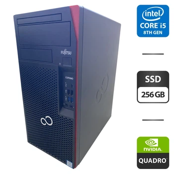 Компьютер Fujitsu Esprimo P758 E85 Tower / Intel Core i5-8400 (6 ядер по 2.8 - 4.0 GHz) / 8 GB DDR4 / 256 GB SSD / nVidia Quadro K1200, 4 GB GDDR5, 128-bit б/у