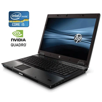 Ноутбук HP EliteBook 8740w / 17" (1920x1200) TN / Intel Core i5-540M (2 (4) ядра по 2.53 - 3.07 GHz) / 8 GB DDR3 / 256 GB SSD / nVidia Quadro FX 2800M, 1 GB GDDR3, 256-bit / WebCam б/у