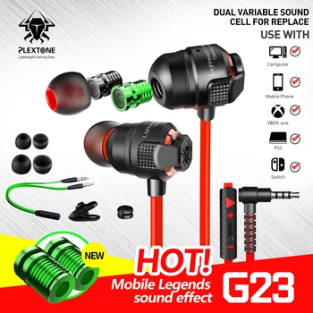 Игровые наушники Plextone G23 Mobile Legends геймерская гарнитура с микрофоном 3,5 мм красный