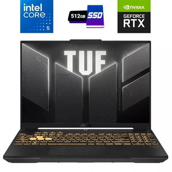 Игровой ноутбук ASUS TUF Gaming F16 (FX607VU-I5085W) / 16" (1920x1200) IPS / Intel Core 5 210H (8 (12) ядер по 2.2 - 4.8 GHz) / 8 GB DDR5 / 512 GB SSD / nVidia GeForce RTX 4050, 6 GB GDDR6, 96-bit / WebCam / Windows 11