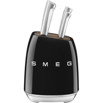 Набір ножів з підставкою Smeg 6 предметів чорний KBSF02CR