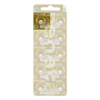 Батарейка часовая Renata R377.MP-E CE (Gold) SR626SW Silver Oxide 1шт