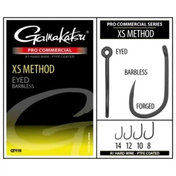 Крючок GAMAKATSU COARS PRO-C XS METHOD A1 PTFE BL № 08, 10шт,40627