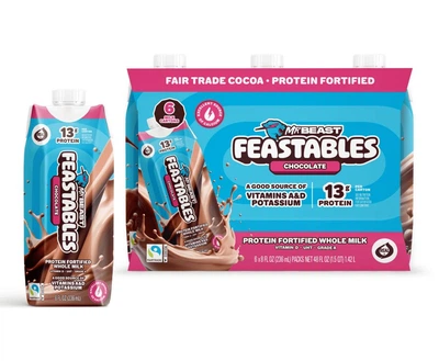 Шоколадне молоко Feastables Protein Fortified Chocolate Milk 6шт × 236мл