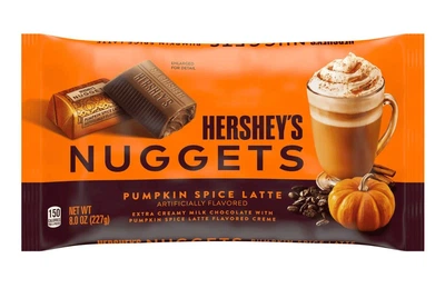 Шоколадные конфеты Hershey's Nuggets Pumpkin Spice Latte Flavored Halloween Candy 227г