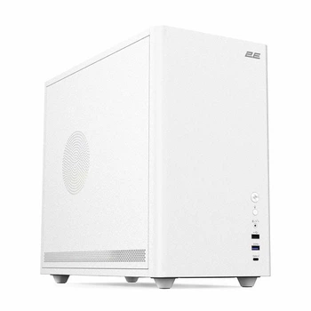 Корпус Mini-Tower без БЖ 2E Credo Metal V350W (mATX, 1xUSB3.0, 1хUSB2.0, 1x Type-C, 3*120мм, контролер, пульт, білий)