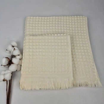 Набор полотенец Philippus Prime Cotton 2 шт Waffle Молочный (A390)