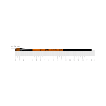 Кисть синтетика плоская Rosa FLAME 1368F №1