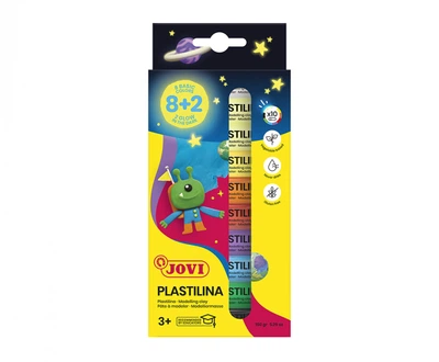 Набор пластилина JOVI PLASTILINA 10х15г (8 основных + 2 люминисцентных)