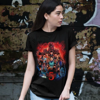 Футболка Stranger Things (Season 5 Poster) 2XS чорний