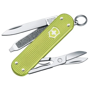 Ніж складаний, мультитул Victorinox Classic SD Alox Colors (58мм, 5 функцій), салатовий 0.6221.241G
