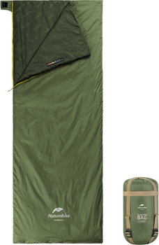 Спальный мешок Naturehike LW180 Mini NH21MSD04 левый Темно-зеленый (6975641884347)