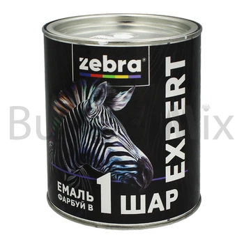 Емаль алкідна ZEBRA EXPERT 1 шар Т1010 0,7 л біла