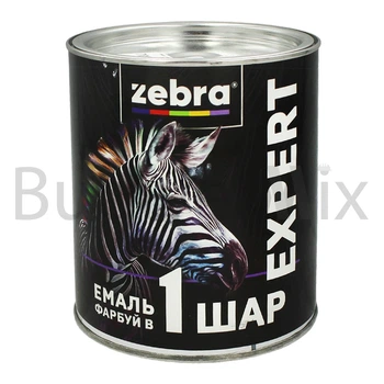 Емаль алкідна ZEBRA EXPERT 1 шар Т1010 0,7 л біла матова