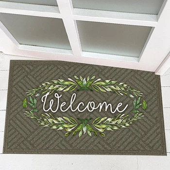 Килимок придверний з принтом Welcome