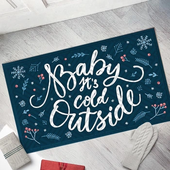 Килимок придверний з принтом Baby, it's cold outside