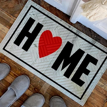 Килимок придверний з принтом Home