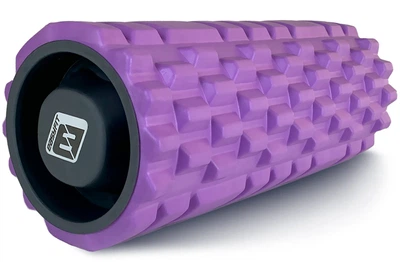 Масажний ролик EasyFit Grid Roller 33 см v.1.1 міцний масажер (фіолетовий) 4960219