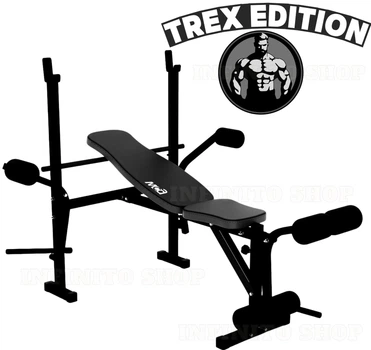 Скамья тренировочная WCG Trex Edition со стойками для штанги и баттерфляем (3 положения спинки)