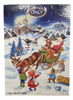 Адвент-календар з молочного шоколаду ONLY 50г (59627)
