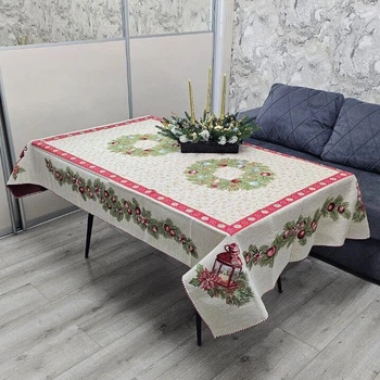 Гобеленова різдвяна скатертина 140х180 см