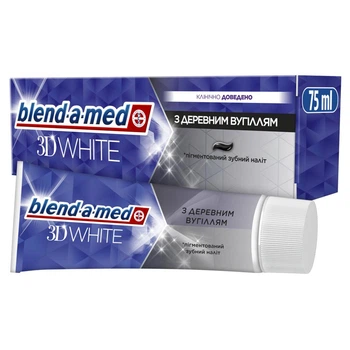 Зубная паста Blend-a-med 3D White С древесным углем 75 мл