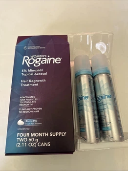 Лікувальна піна для росту і зміцнення жіночого волосся Rogaine Women’s 5% курс 4 місяці 2 флакони по 60 г