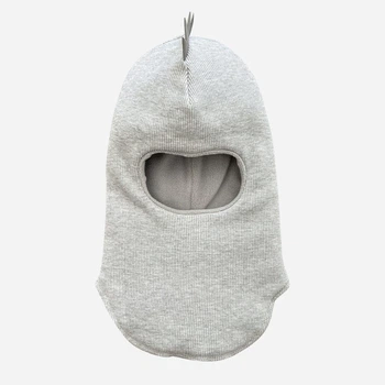Детская зимняя шапка-шлем на флисе для мальчика Babydream Дино dino3bal15d 50 Серая Меланж (ROZ6400158857)