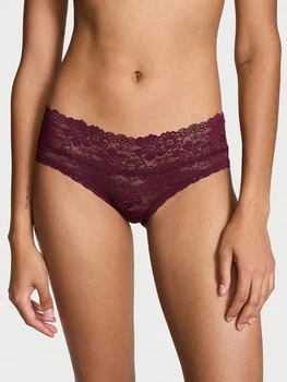 Трусики бразиліана жіночі Victoria's Secret Wink Hiphugger 26922842 M Бордові (34312955164358)