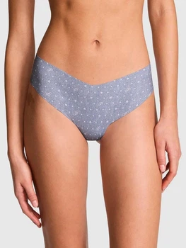 Трусики танга жіночі Victoria's Secret No Show Thong 27011942 XL Блакитні (34312955164483)
