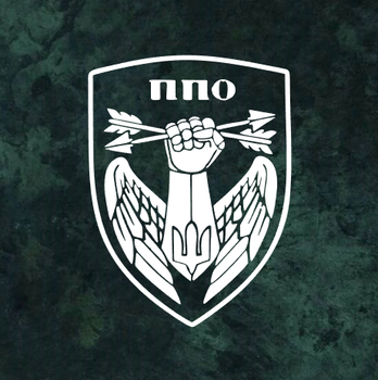 Наклейка на авто "Шеврон ППО" 20х15 см
