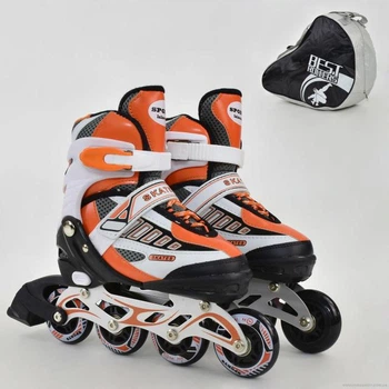 Роликовые коньки Best Roller оранжевые,размер 39-42