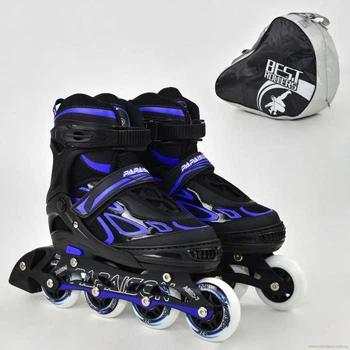 Роликовые коньки Best Roller синие,в сумке, размер 35-38