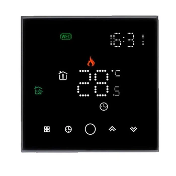Терморегулятор Ecoterm Smart Wi-Fi Black сенсорний програмований для теплого підлоги 3600 Вт з двома датчиками температури повітря та підлоги