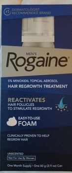 Піна для росту волосся та бороди Rogaine Minoxidil 5% (60 гр)