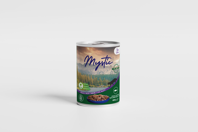 Вологий корм Mystic для КОТІВ шматочки МОРСЬКОГО ЛЯЩА в желе 400г конс.