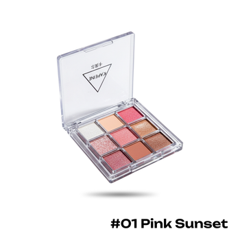 Палетка тіней з 9 кольорів K'APEINE, 01 Pink Sunset