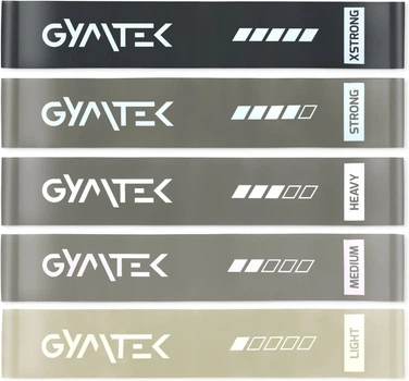 Набор резинок для фитнеса Gymtek 0,5-30кг серый