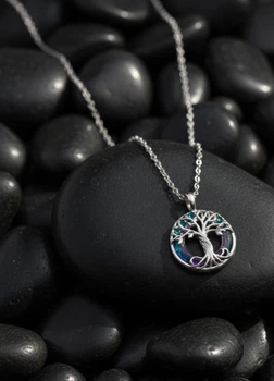 Цепочка женская с кулоном Дерево жизни Дерево рода Fashion Jewelry Серебристая 15264