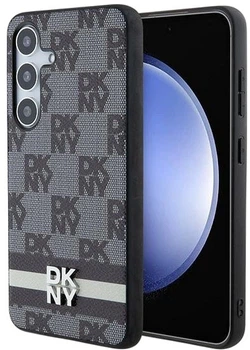 Etui DKNY Leather Checkered Mono Pattern & Printed Stripes do Samsung Galaxy S24 Black (3666339276836)