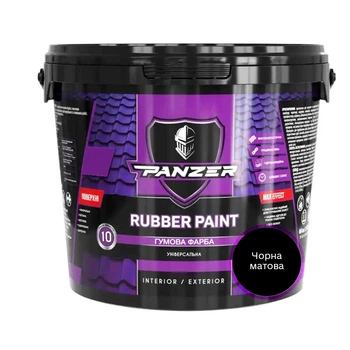 Резиновая краска Panzer Rubber Paint RAL 9005 черная матовая универсальная 1.2 кг