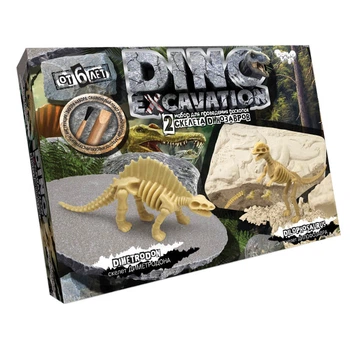 Детский набор для раскопок динозавров Danko Toys гипс 5+ цветной (554475)