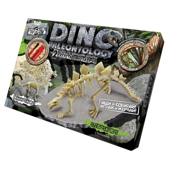 Игровой набор раскопок DINO PALEONTOLOGY Danko Toys пласт 20х15 см Стегозавр (554450)