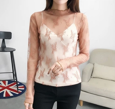 Прозора кофтинка з квітами Honey Fashion Accessories XS/S рожева (30к022)
